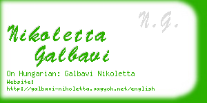 nikoletta galbavi business card